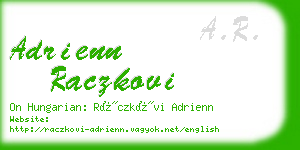 adrienn raczkovi business card